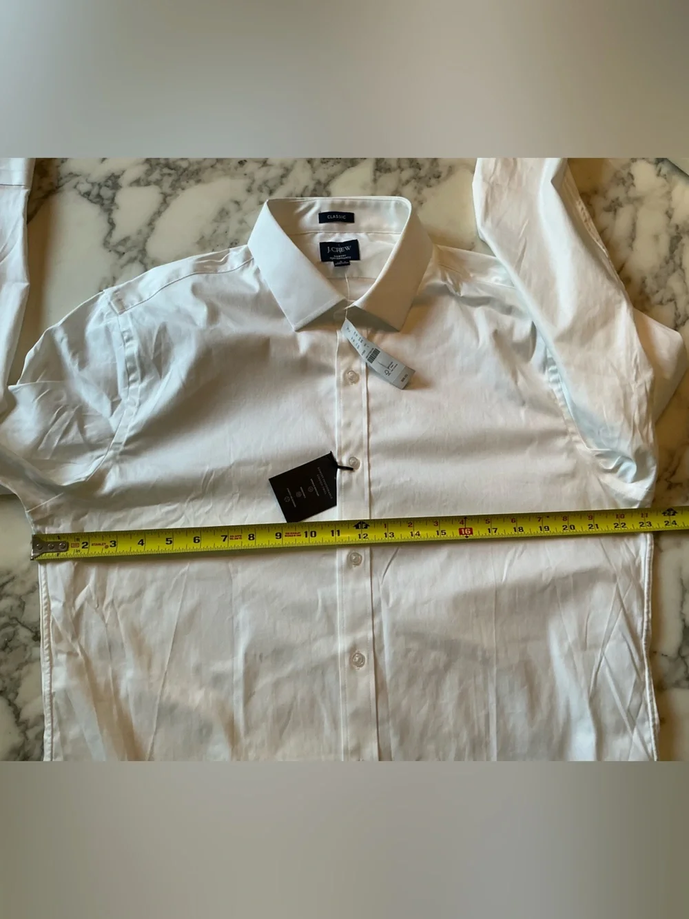 NWT J. Crew Classic Bowery performance dress shirt in white Sz L